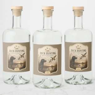 Entenjagd alkoholflaschenetikett
