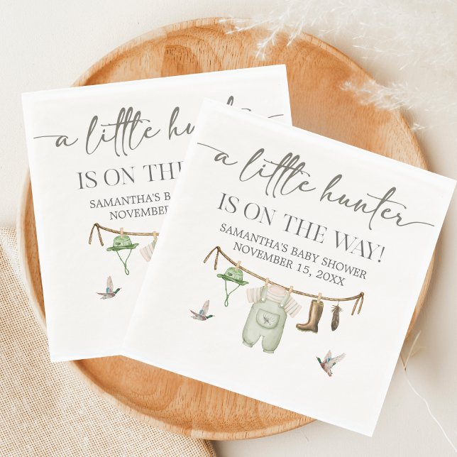 Entenjagd-Baby-Party Serviette (Little Hunter Duck Baby Shower Napkin)