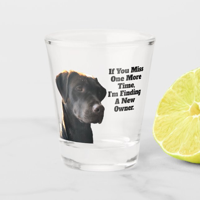 Entenjagd Bird Hund Funny Quote Labrador Schnapsglas (Vorderseite)