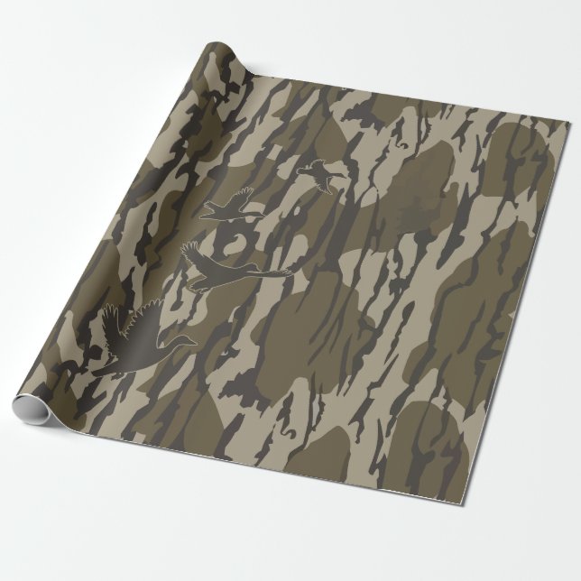 Entenjagd Camouflagen Enten Bottomland Camouflage Geschenkpapier (Ungerollt)