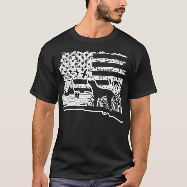 Entenjagd Flagrador Eigentümer Labrador T-Shirt (Vorderseite)