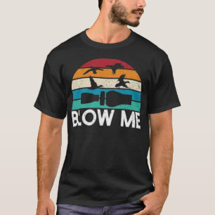 Entenjagd Funny Blow Me Entenschwarzer Labrador T-Shirt