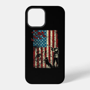 Entenjagd gestresste patriotische amerikanische Fl iPhone 12 Pro Hülle