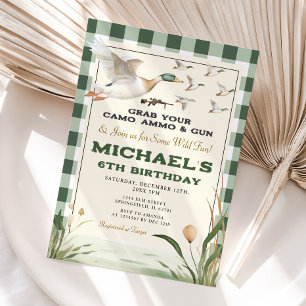 Entenjagd Greifen Sie Ihre Gun Wild Fun Boy Geburt Einladung