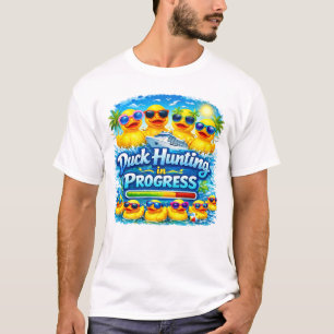 Entenjagd im Gange Lustiges Kreuzfahrt-Urlaubsshir T-Shirt