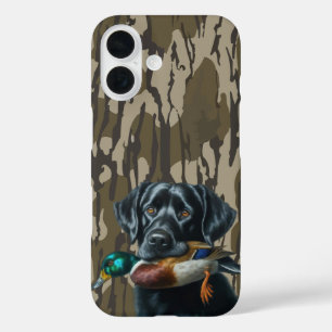 Entenjagd Labrador Retriever Bottomland Camouflage iPhone 16 Hülle