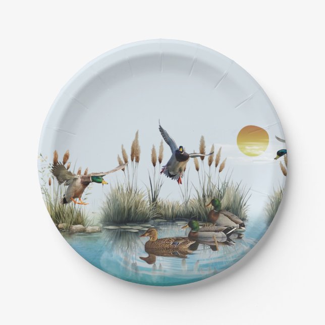 Entenjagd Pappteller (Vorderseite)