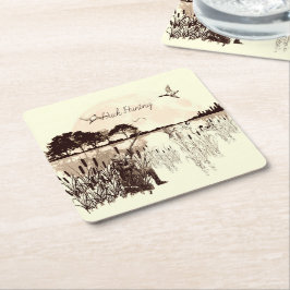 Entenjagd Rechteckiger Pappuntersetzer