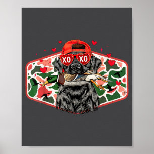 Entenjagd Schwarz Lab Camo Valentinstag Xoxo H Poster