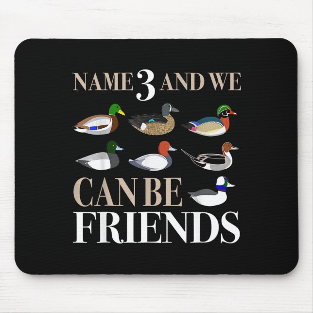 Entenjagd Wasservögel Jäger Verschiedene Ente  Mousepad (Vorne)