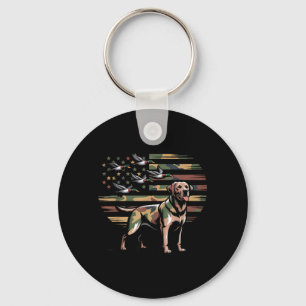 Entenjagdhund-Tarnung Amerikanische Flagge Jugend Schlüsselanhänger