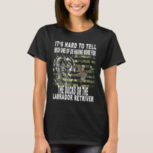 Entenjäger Amerikanische Flagge Jagd Labrador Retr T-Shirt
