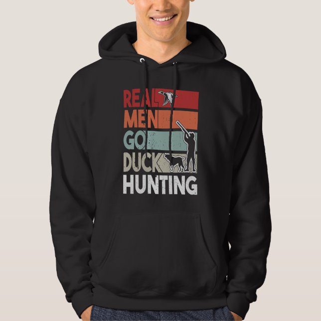 Entenjäger mit Entenjagdhund  1 Hoodie (Vorderseite)