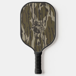 Entenjäger mit Hund Wald Tarnung Pickleball Schläger