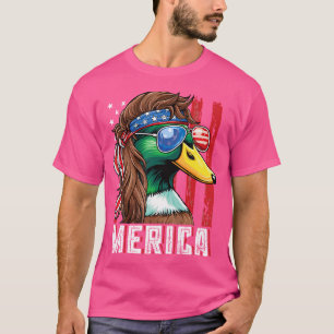 Entenjäger Usa-Flagge Merica Lustige Wasservögel J T-Shirt