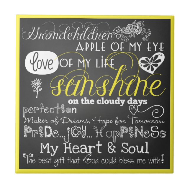 Entenkinder Liebe und Inspiration KeramikTile Fliese (Vorderseite)