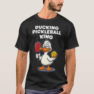 Entenkönig des Pickleball Humorvolle Ente T-Shirt