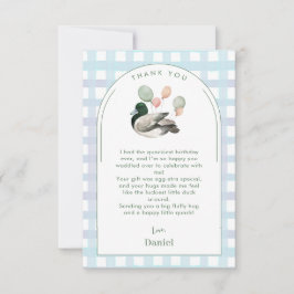 Entenküken Lucky Duck Geburtstags-Dankeschönkarte Dankeskarte