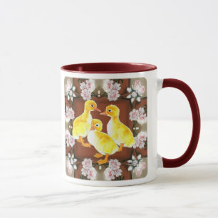 Entenküken und Rosen Tasse