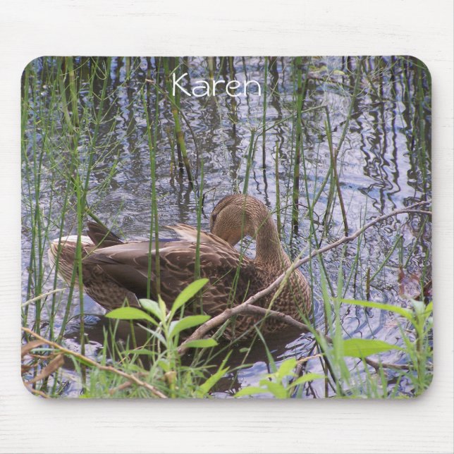 Entenputzen im Schilf Mousepad (Vorne)