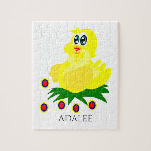 Entenpuzzle mit Kindername. Puzzle