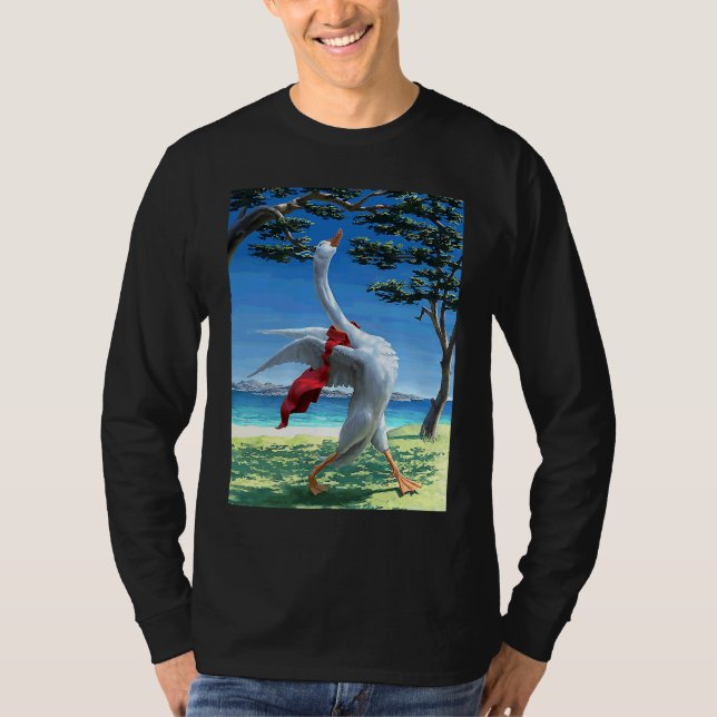 Entenquak Gans Morgenroutine T-Shirt (Vorderseite)