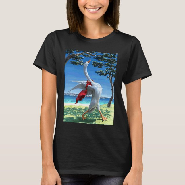 Entenquak Gans Morgenroutine T-Shirt (Vorderseite)