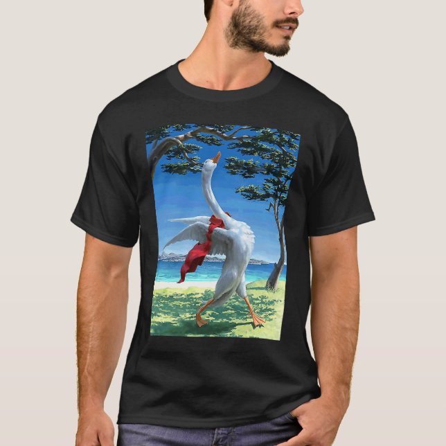 Entenquak Gans Morgenroutine T-Shirt (Vorderseite)