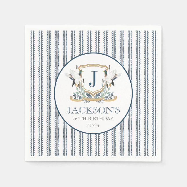 Entenservietten, Marmorservietten, Platz Serviette (Vorderseite)