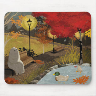 Ententeich - Herbst Mousepad
