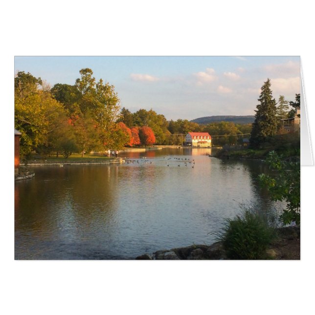 Ententeich mit Mühle im Fall (Vorderseite (Horizontal))