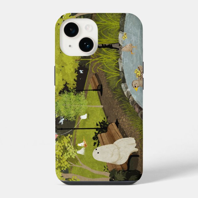 Ententeich - Sommer iPhone Hülle (Rückseite)
