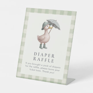 Entenwindel-Raffel Baby Shower Tischdekoration Sockelschild