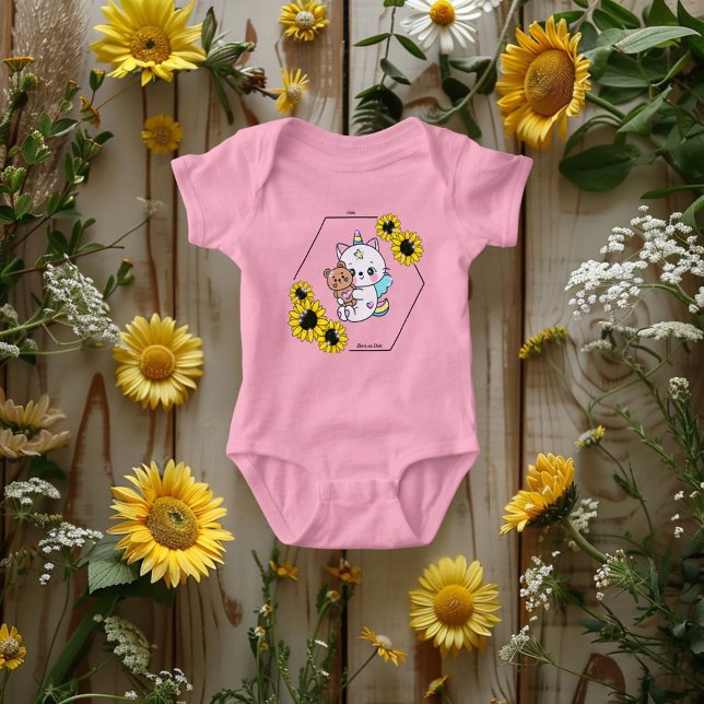 Enter a World of Magic and Cuteness with Our Dream Baby Strampler (Magical Moon and Stars Unicorn Cat Body)