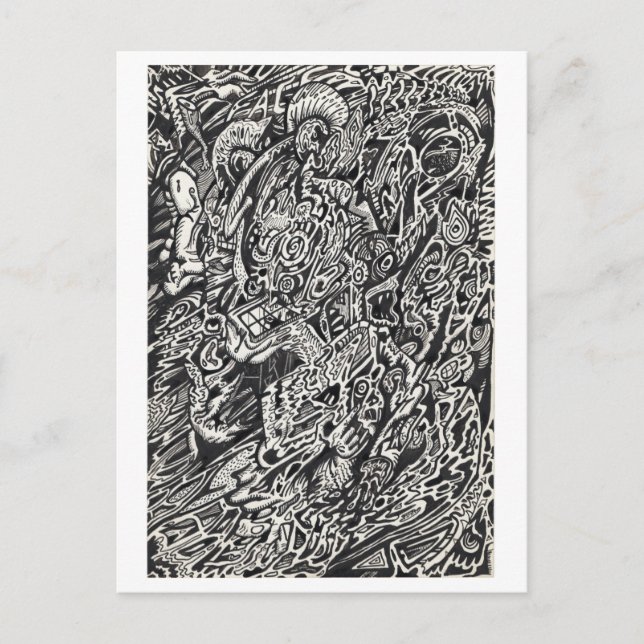 Enter, der Microdot-Mann Postkarte (Vorderseite)