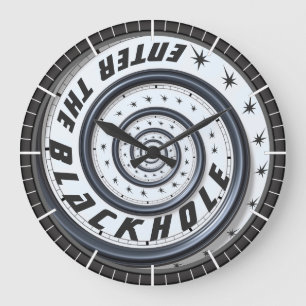 Enter The Black Hole Große Wanduhr