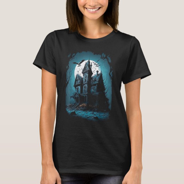 Enter the Haunted Mansion Scary Halloween T-Shirt (Vorderseite)