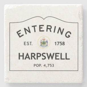 Enterine Harpswell Maine MarmorsteinUntersetzer Steinuntersetzer