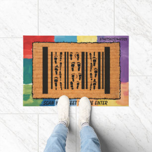 Entertainment Footprint Barcode Funny Barcode Fußmatte