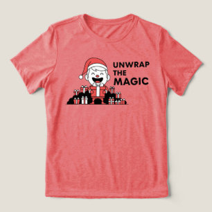 Entfalte die magische Weihnacht Tri-Blend Shirt