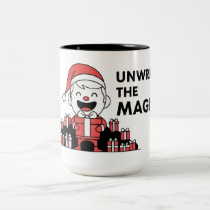 Entfalte die magische Weihnacht Zweifarbige Tasse
