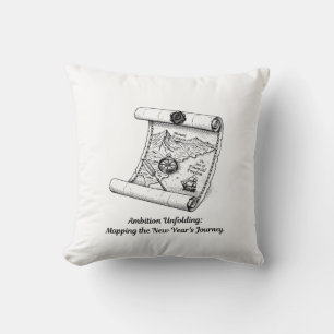 Entfaltende Karte des Ehrgeizes T-Shirt Kissen