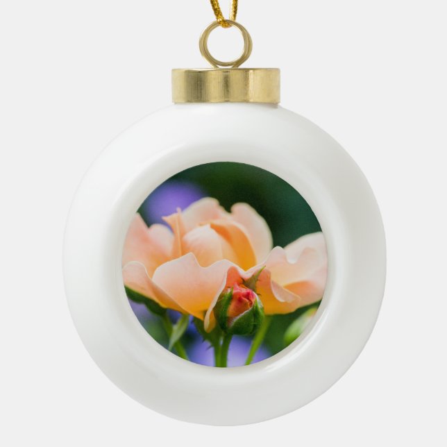 Entfaltung des Wunsches Keramik Kugel-Ornament (Vorderseite)