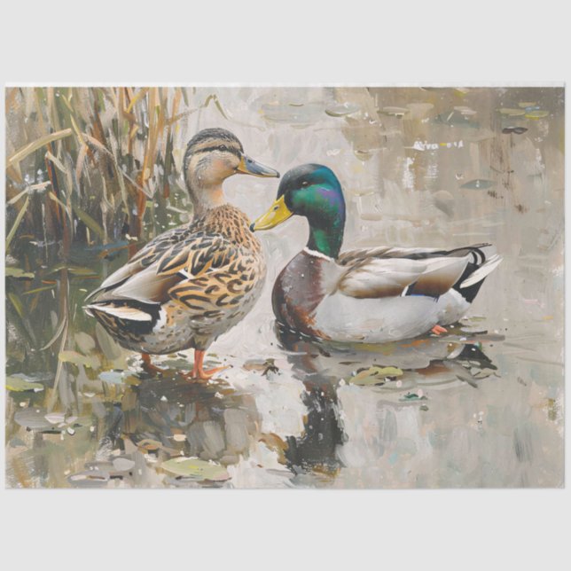 Entfärbung von Enten und Mallard Seidenpapier (Vorderseite)