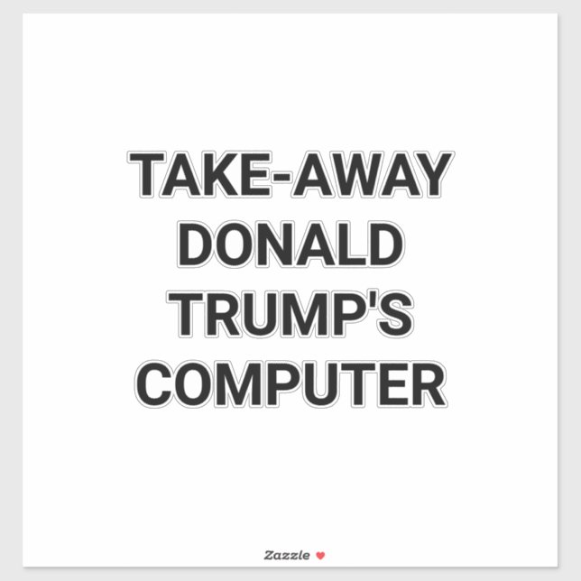 ENTFERNE TRUMPS COMPUTER Hankamer Artjunkhaus   Aufkleber (Blatt)