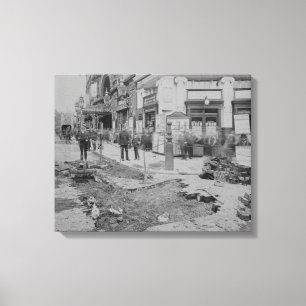 Entfernen der Kopfsteine Leinwanddruck