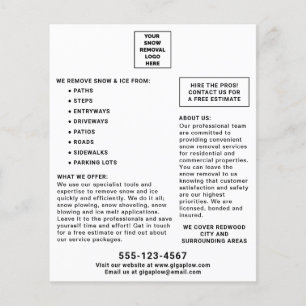 Entfernen des Schnees Hinzufügen Ihres Logo-Market Flyer