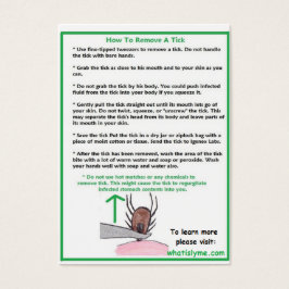 Entfernen einer Tick-Karte