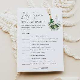 ENTFERNEN SIE Baby über oder unter der Baby-Duschk Einladung