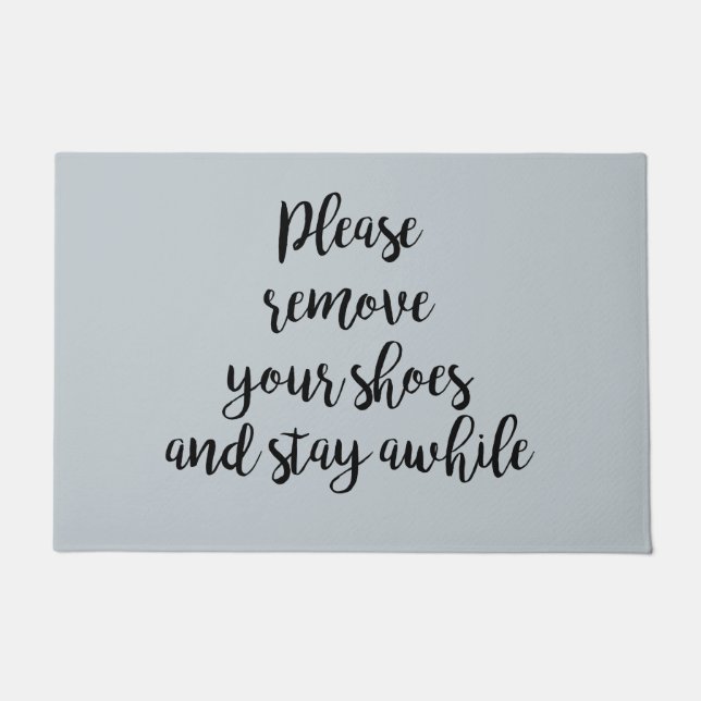 Entfernen Sie bitte Ihre Schuhflockmatte Fußmatte (Vorderseite)